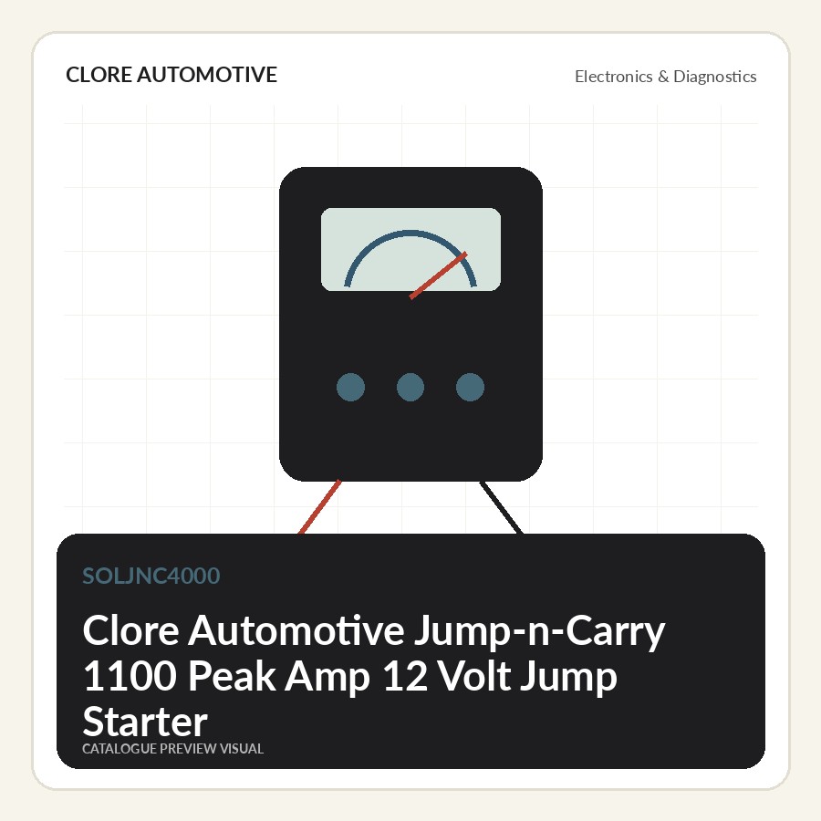 Clore Automotive Jump-n-Carry 1100 Peak Amp 12 Volt Jump Starter